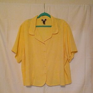 Yellow Button-Up Women's Top